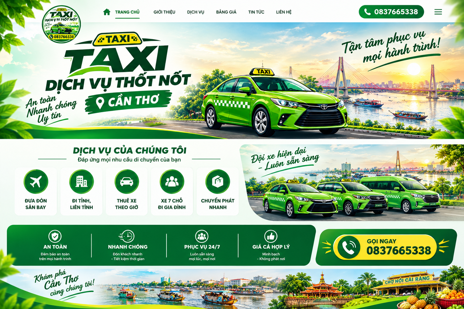 Taxi Thốt Nốt Cần Thơ - dịch vụ taxi 24/7